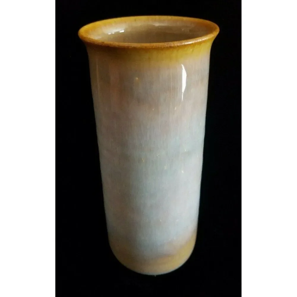 Zaalberg Holland Cylinder Vase Vintage mid century modern MCM Meindert Blue Tan
